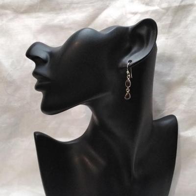Rhodolite Garnet Teardrop 925 Earrings