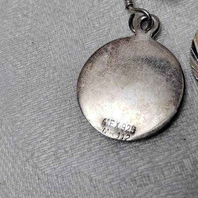Aztec Coin Mexico 925 Earrings