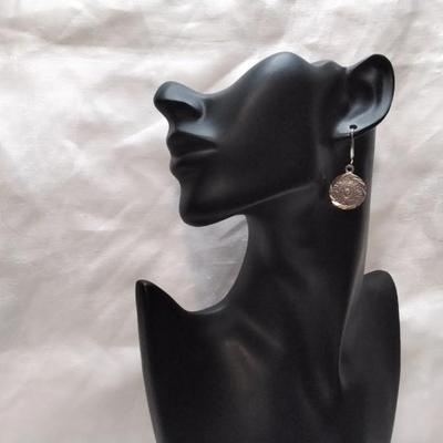 Aztec Coin Mexico 925 Earrings
