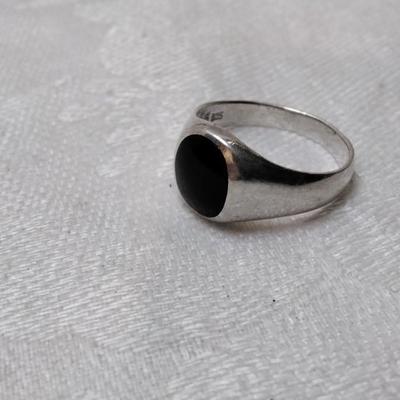 Onyx Signet 925 Ring Size 7