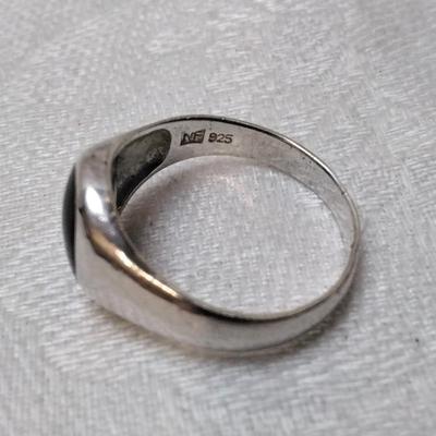 Onyx Signet 925 Ring Size 7