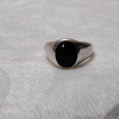 Onyx Signet 925 Ring Size 7