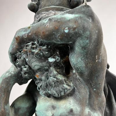 1499 Atlas Garden Statue Water Feature Mythological Spelter Figure
