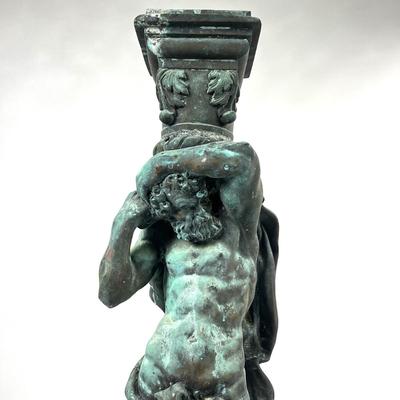 1499 Atlas Garden Statue Water Feature Mythological Spelter Figure