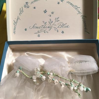 VIntage Ann Seton wedding garter Something Old Something Blue