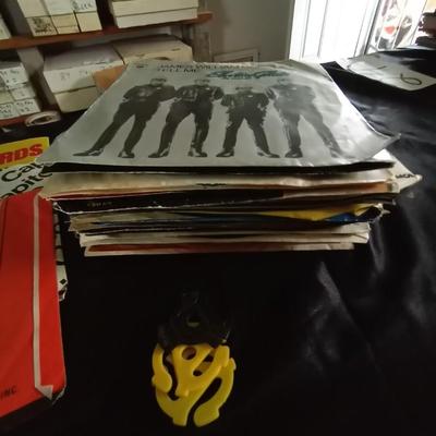 45 LP'S-QUEEN-PAT BENITAR-MEAT LOAF AND MANY OTHER BIG NAMES