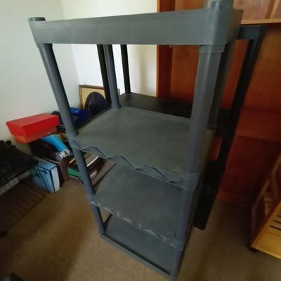 TWO PLASTIC SHELVING'S
