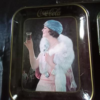 VINTAGE COKE COLA TIN TRAY'S AND BOOK