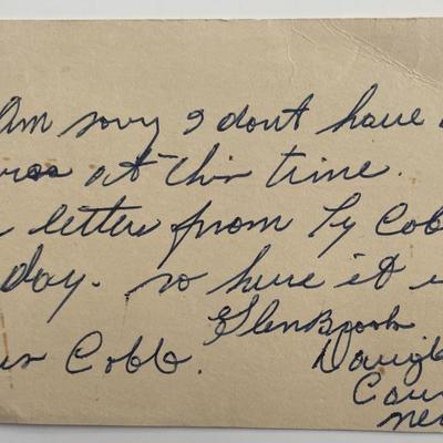 British play critic John Clayton signed letter