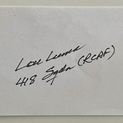 WWII Amercian Mosquito ace Lou Luma original signature
