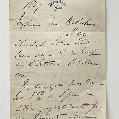 1867 signed letter