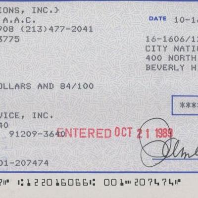 James Farentino signed check