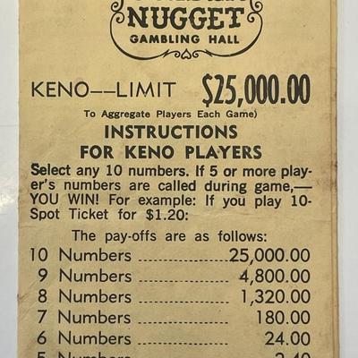 Golden Nugget pamphlet