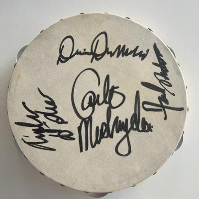 Dion and the Belmonts signed tambourine