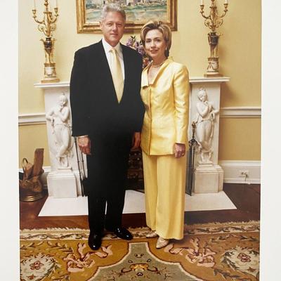 42nd US President Bill Clinton signed photo