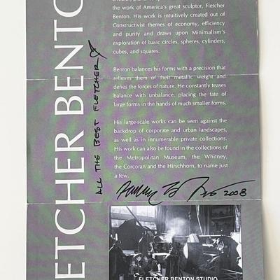 Artist Franklin Benton signed page 