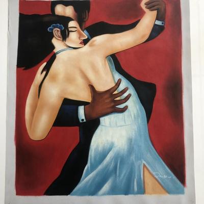 Dancing Poriginal painting on canvasners original painting on canvas
