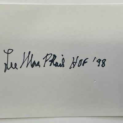 1998 Hall of Fame Larry S. MacPhail autograph note