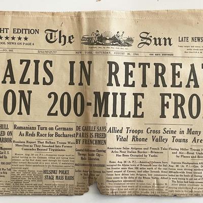 WWII 1944 The Sun Vintage Newspaper