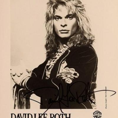 David Lee Roth signed promo photo 