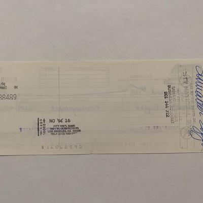 Samantha Eggar Star Wares consignment signed check
