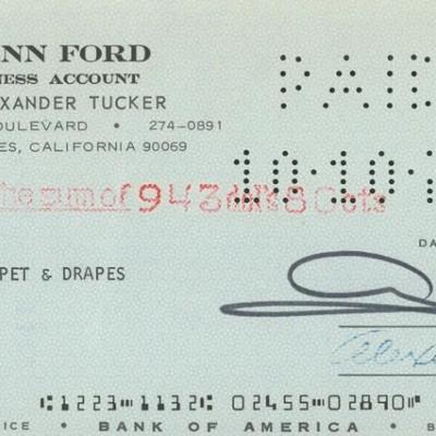 Glenn Ford signed check