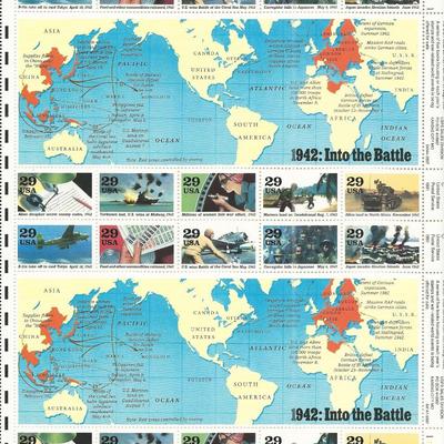 1942 Into The Battle Stamps
