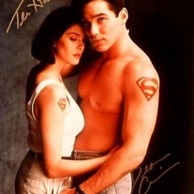 Terri Hatcher and Dean Cain signed portrait photo 