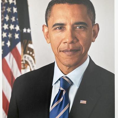 Barack Obama facsimile signed photo