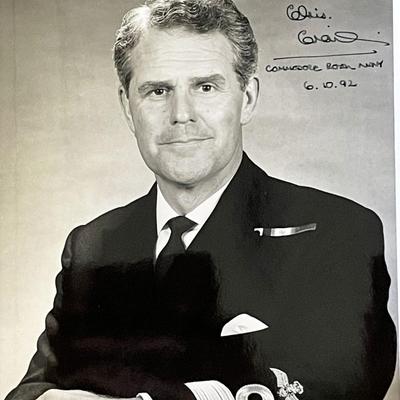 Royal Navy Commodore Chris Greir signed photo