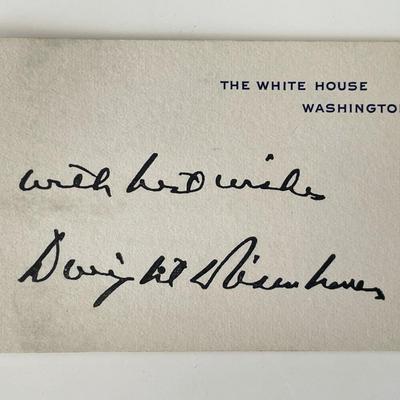 34th US President Dwight Eisenhower printed signature