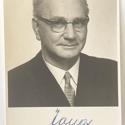 President of Austria Franz Jonas signed photo