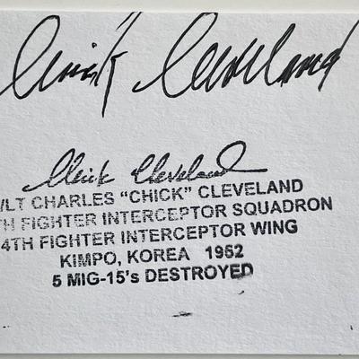 USAF Charles Cleveland signature cut