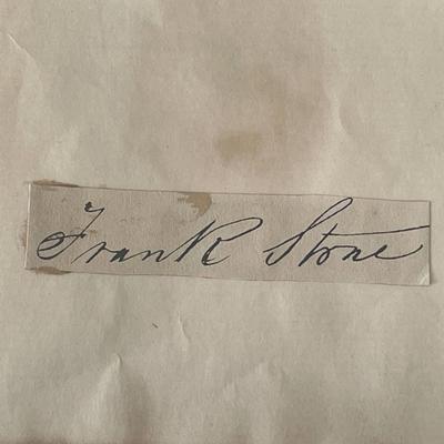 Painter Frank Stone signature cut