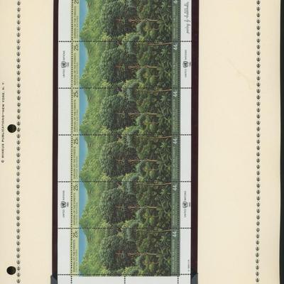 United Nations New York Survival of the Forest Stamp Sheet