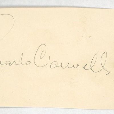 Italian baritone Eduardo Ciannelli original signature
