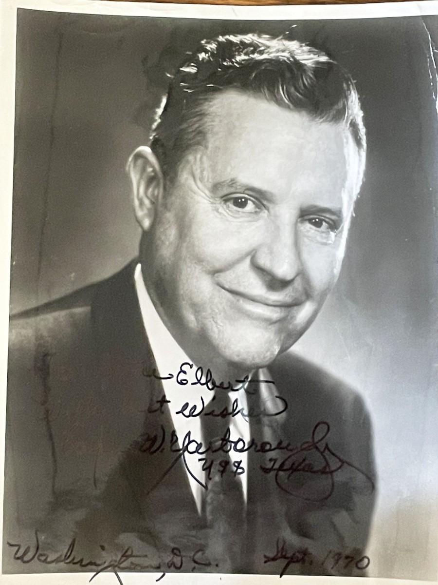 USS Texas Ralph Yarborough signed photo