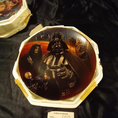THREE STAR WARS COLLECTOR PLATES