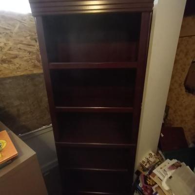 FIVE SHELF WOODEN BOOKCASE