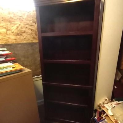 FIVE SHELF WOODEN BOOKCASE