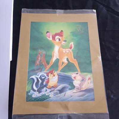 TWO LITHOGRAPHS ALADDIN AND BAMBI