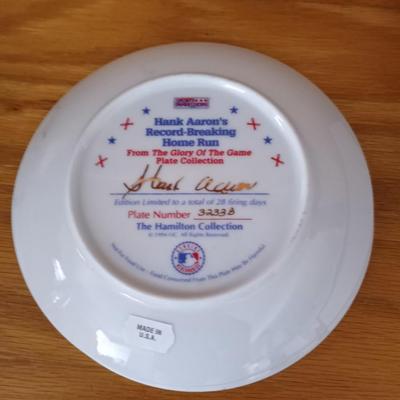 SPORTS COLLECTOR PLATES HANK AARON-THE RYAN STORY-FAREWELL