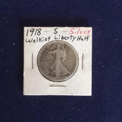 1918 S WALKING LIBERTY HALF DOLLAR
