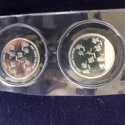 TWO ,999 FINE SILVER 1/2 TROY OUNCE EACH COINS