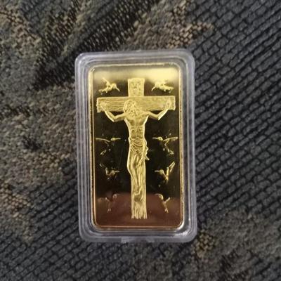 TEN COMMANDMENTS ONE TROY OUNCE ,999 FINE GOLD CLAD