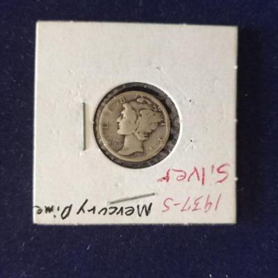 '24 & "35 BUFFALO NICKELS '42 & '37 MERCURY DIMES (SILVER)