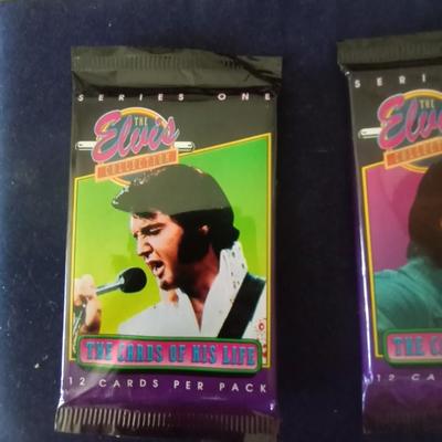 FOUR SEALED PACKS OF ELVIS TRADING CARDS