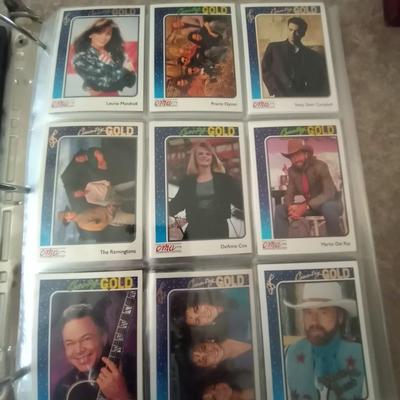 22 PAGES OF COUNTRY SINGERS TRADING CARDS