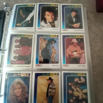 22 PAGES OF COUNTRY SINGERS TRADING CARDS