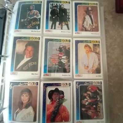 22 PAGES OF COUNTRY SINGERS TRADING CARDS